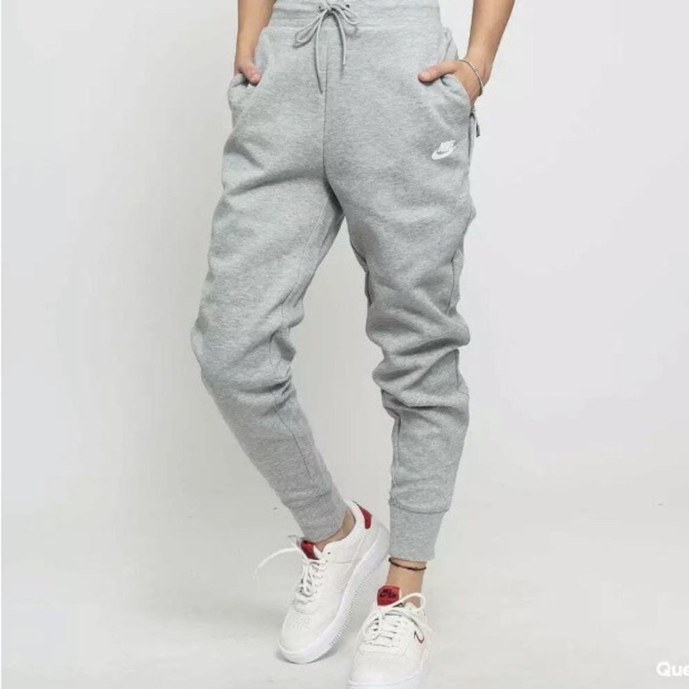 Nike Gray Jogger Track Pants with Tapered Legs